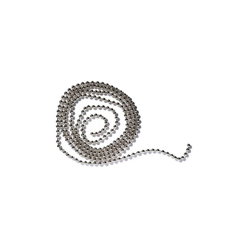 CATENA A PERLINE IN OTTONE NICHELATO