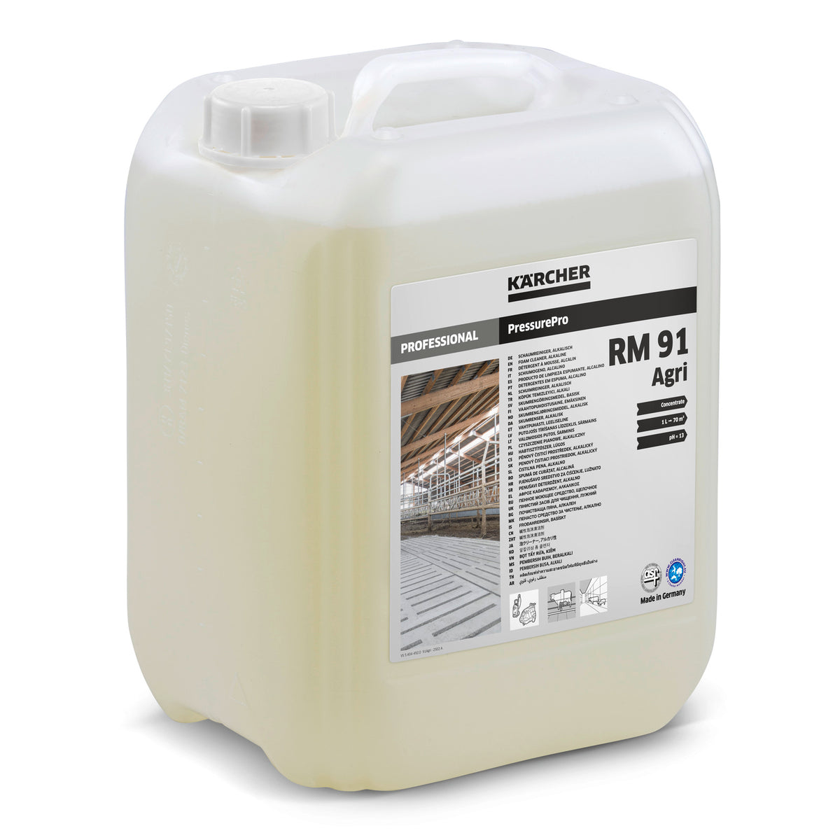 Detergente schiumogeno alcalino RM 91 Agri, 10l Kärcher