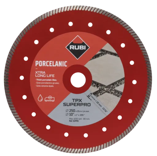 Rubi Diamond blade for porcelain TURBO - TPX SUPERPRO