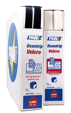 Nastro velcro adesivo in dispenser Duostrip Panfilm