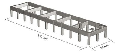 Distanziatore per reti vert./oriz. in Polietilene HD Grigio Progress Profiles