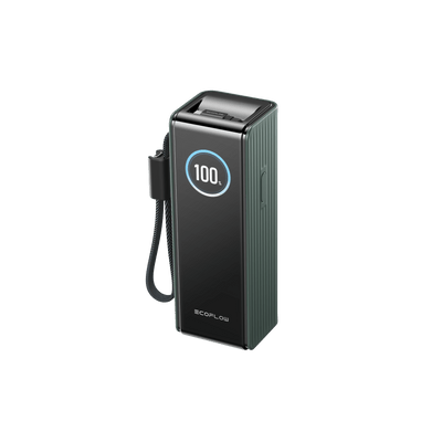 Power bank 25.000 mAh 170 W con cavi retrattili verde RAPID EcoFlow