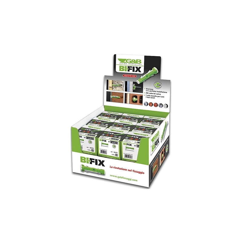 ESPOSITORE TASSELLI BI-FIX CON VITE