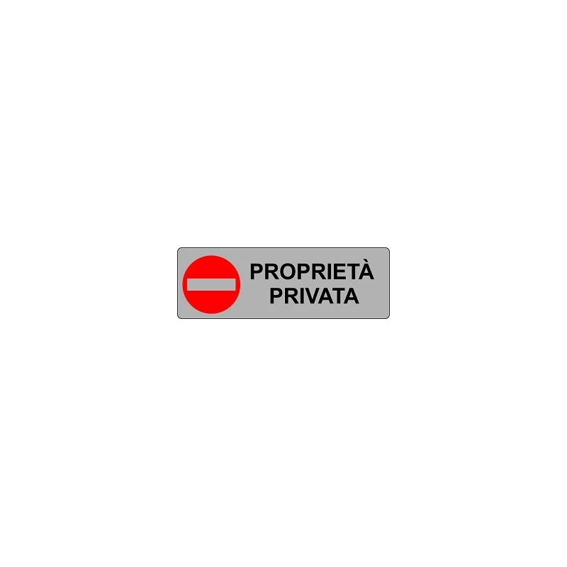 ETICHETTA 'PROPRIETA PRIVATA'