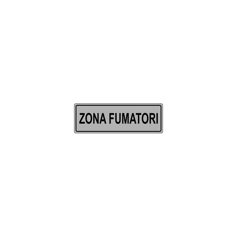 ETICHETTA 'ZONA FUMATORI'