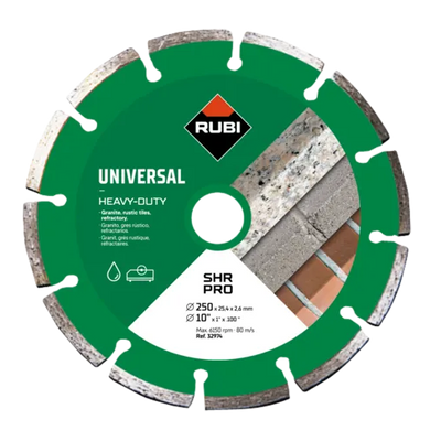 Rubi Disco diamantato segmentato universale per materiali edili (SHR)
