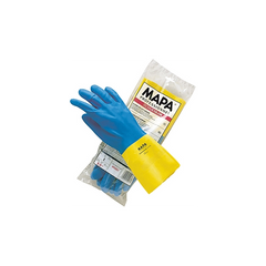 Guantes de látex amarillo