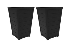 Fioriera quadrata Taper 37cm set da 2 graphite Keter