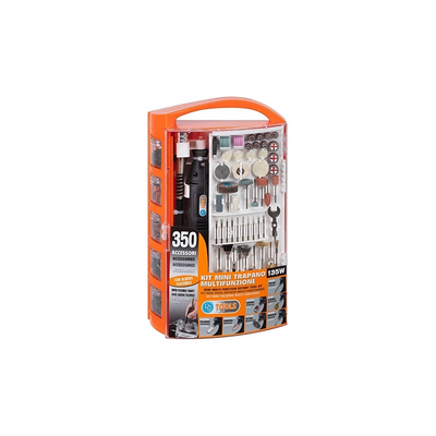 Mini trapano multifunzione 135 W con albero flessibile e 350 accessori in valigetta PG138W