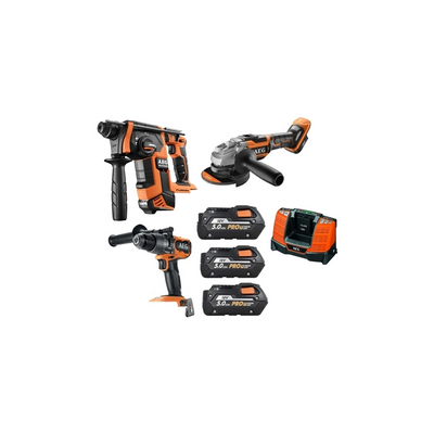 KIT TASSELLATORE + TRAPANO + SMERIGLIATRICE 18V