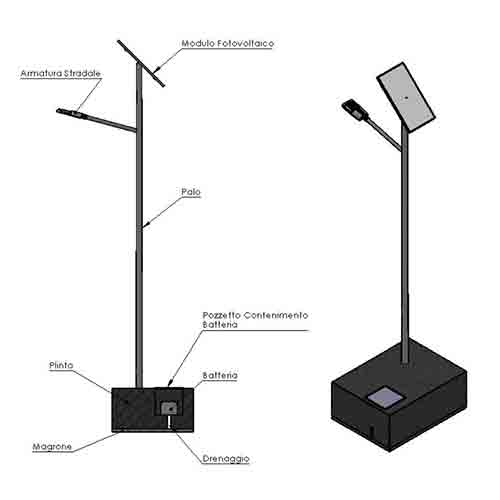Sisas Lampione Solare Ecostreetlife