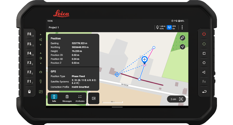 Tablet robusto per raccolta dati GIS CSX8 Leica