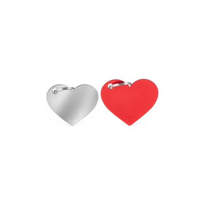 MEDAGLIETTA A FORMA DI CUORE - grande/rosa