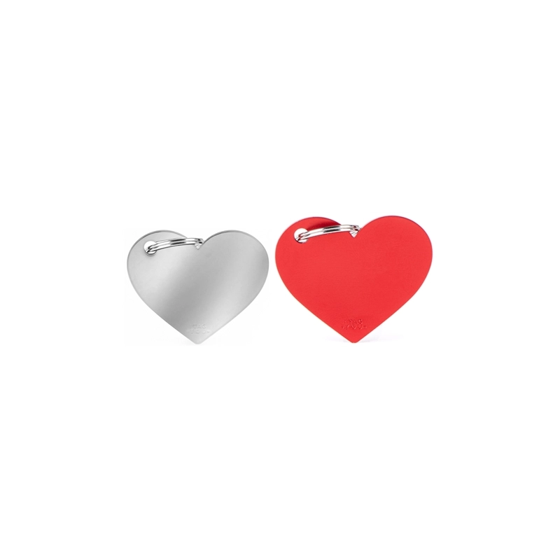 MEDAGLIETTA A FORMA DI CUORE - piccola/blu