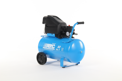 Compressore a pistone carrellato Montecarlo L30P su serbatoio 50litri - 3Hp, 10Bar Abac