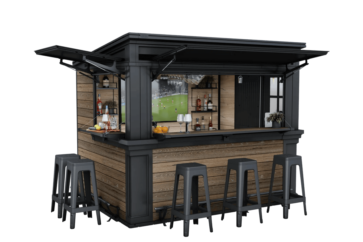 Signature Outdoor Garden Bar - Walnut Brown Keter