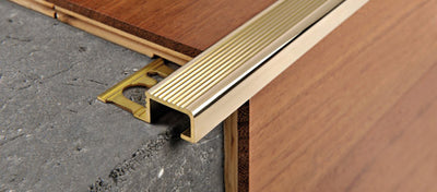Progress Profilo per gradini probrastep in ottone naturale e lucido Progress Profiles - Progress Profiles