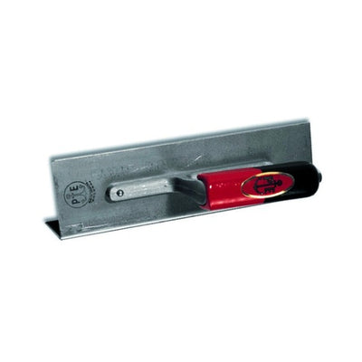 Profiled finishing trowel for external sharp-edge corners blade thickness 1.5mm wooden handle — 828 Pavan