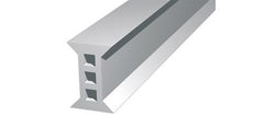Perfil de doble bisel de PVC rígido gris Progress Profiles