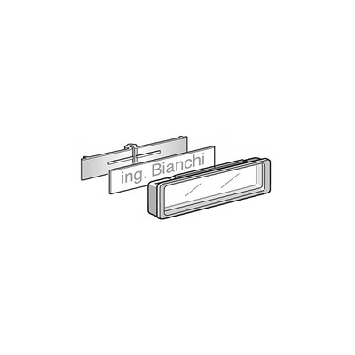 Ricambi per cassette postali Silmec: vetrino portanome 90x26 mm con cornice nera o bianca