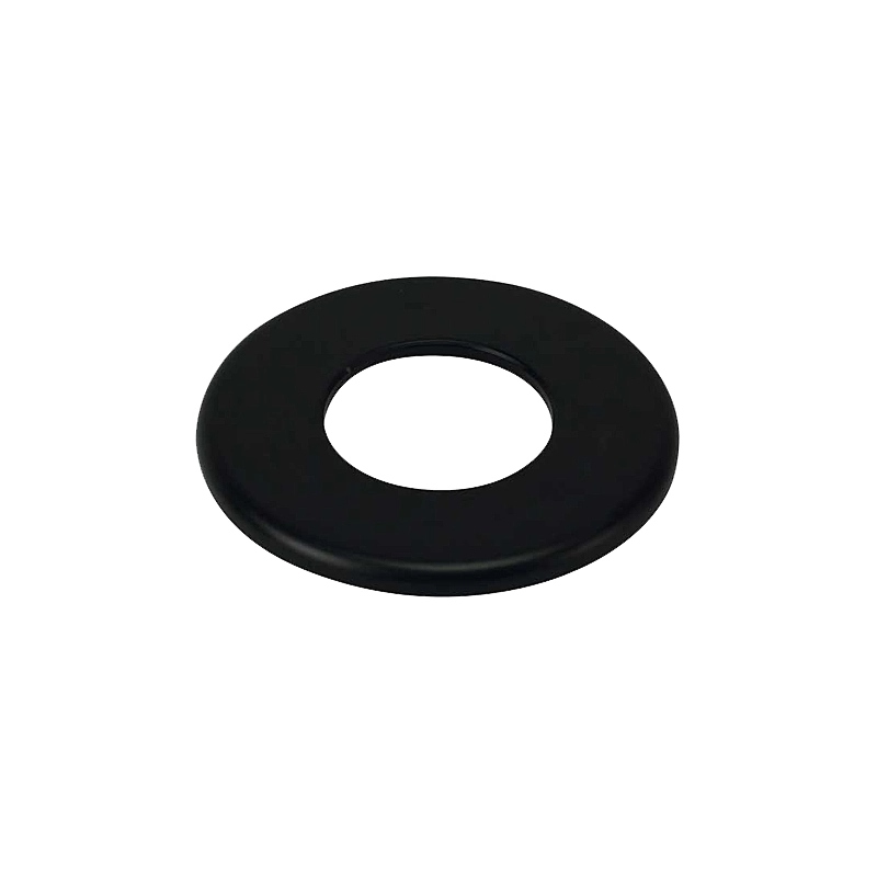 Rosone copriforo nero opaco per tubi stufa Ø 8 e 10 cm