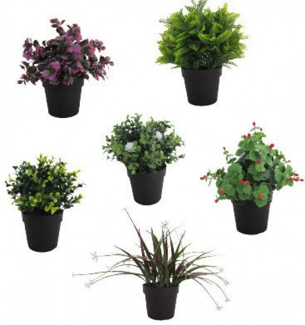 Piantine artificiali decorative in vaso H 20-25 cm Verdelook