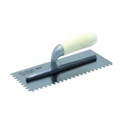 Pavan Stainless steel finishing trowel welded left toothed thyme type