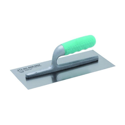 Stainless steel finishing trowel, welded, rectangular, Sintesi handle — 840/I Pavan
