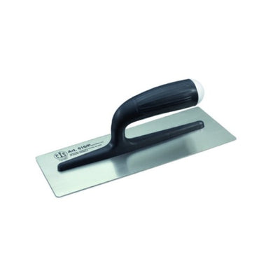Stainless steel finishing trowel, welded, round edge, blade thickness 0.5 mm, FRP handle — 816/PIA Pavan