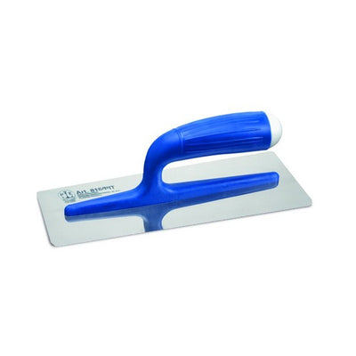 Stainless steel finishing trowel, welded, round edge, blade thickness 0.3 mm, FRP reinforced plastic handle and support — 816/PIT Pavan