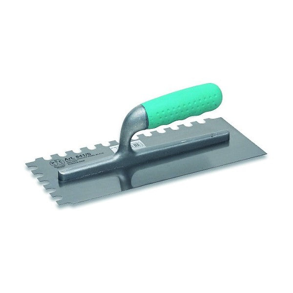 Steel finishing trowel welded Right toothed Sintesi handle — 841/D-DX Pavan