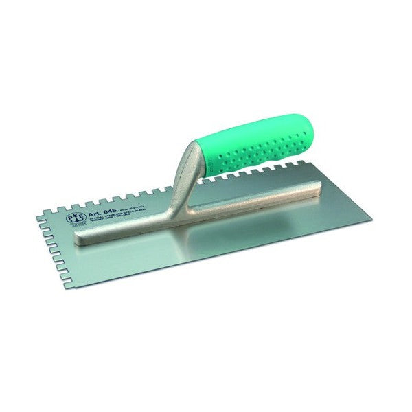 Pavan Steel finishing trowel welded right toothed Sintesi handle