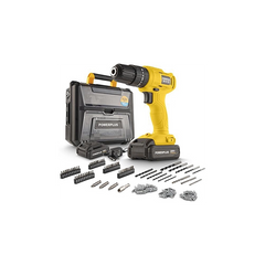 Trapano avvitatore a batteria 20V con set accessori e valigetta Powerplus POWXBOX004